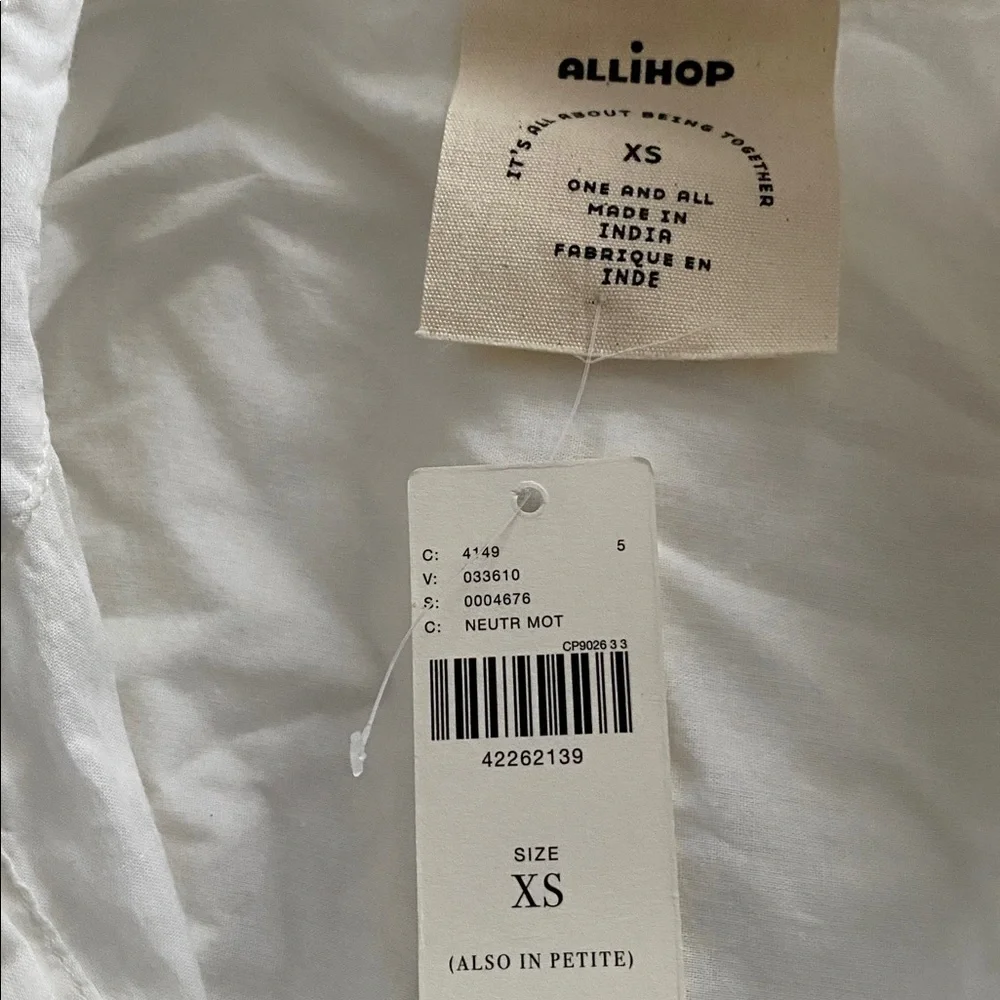 NWT ANTHROPOLOGIE EMBROIDERED SHIRT ALLIHOP DON'T FOLLOW ME I'M LOST TOO size Xs - Picture 5 of 9